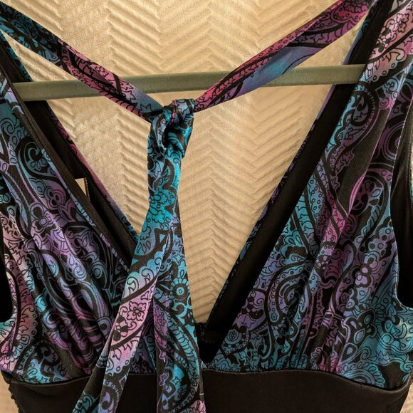 Sequin Hearts Paisley Pleated Maxi Dress Whimsigoth Gown Small Wedding Guest - Picture 9 of 15